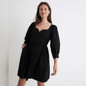 Madewell Poplin Puff-Sleeve Mini Dress